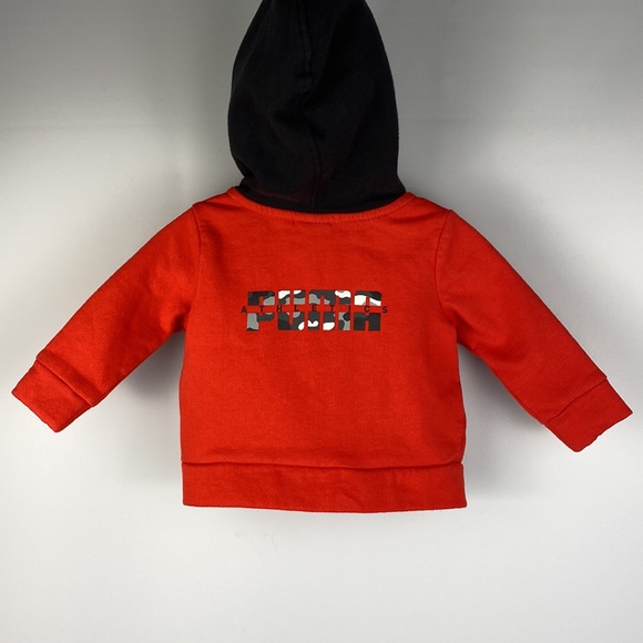 Puma Red/Black Athletics Zip-Up Sweatshirt Hoodie Jacket size 0-3 Months - Picture 10 of 12